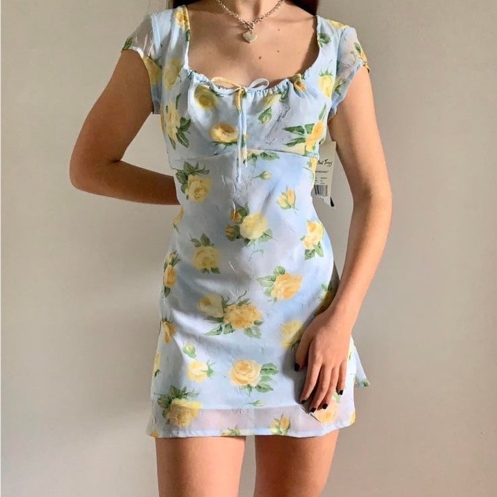Vintage 90s angelic floral babydoll dress